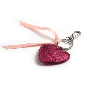 Custom Shape Shiny Delicate Red Heart Shape PU <b>Leather</b> Handbag <b>Keychain</b> - Product Image 3