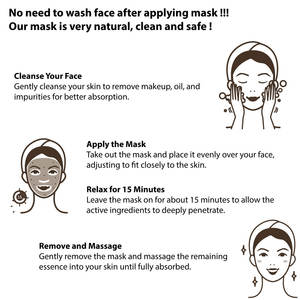 قناع وجه مهدئ ومرطب من السنتيلا الآسيوية المخمرة والمعقمة، مناسب للبشرة الحساسة والمعرضة لحب الشباب، قناع ورقي مهدئ للعناية بالبشرة في السبا - Product Image 6