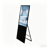 Katlanabilir Su Geçirmez Dijital Reklam Panosu IP65 Ayaklı Taşınabilir LCD Reklam Kiosku Salon Süpermarket Mağaza için Animasyonlu