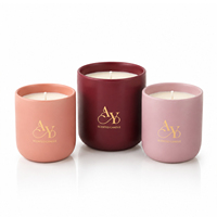 Vente en gros Pot en verre de luxe Cire de soja Aromathérapie Bougie parfumée Coffret cadeau Parfum d'intérieur Saint Valentin