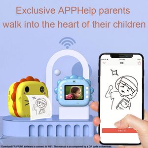 Cámara Digital Instantánea para Niños con Pantalla de 2.4 Pulgadas y 1080p, Impresión Instantánea con un Clic, Diseño de Dibujos Animados, Regalo - Product Image 6