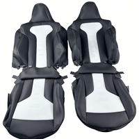 Housses de siège auto personnalisées pour les séries 7, 5, 3, 1, X5, X3, X1, E46, E90, E60, F30, F10, E39 - Accessoires complets pour 5 sièges - Cuir de luxe
