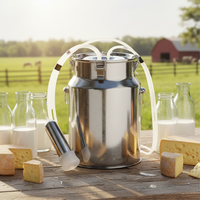 Machine à traire manuelle en acier inoxydable 5L, 1,7 kg, portable pour vache, chèvre, bovins, moutons, garantie 1 an