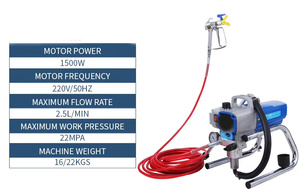 Pistola de Pulverización Eléctrica <span class=keywords><strong>Profesional</strong></span> de Alto Voltaje, Máquina de Pulverización sin Aire <span class=keywords><strong>para</strong></span> Pinturas de Látex y Revestimientos Domésticos Pequeños - Product Image 3
