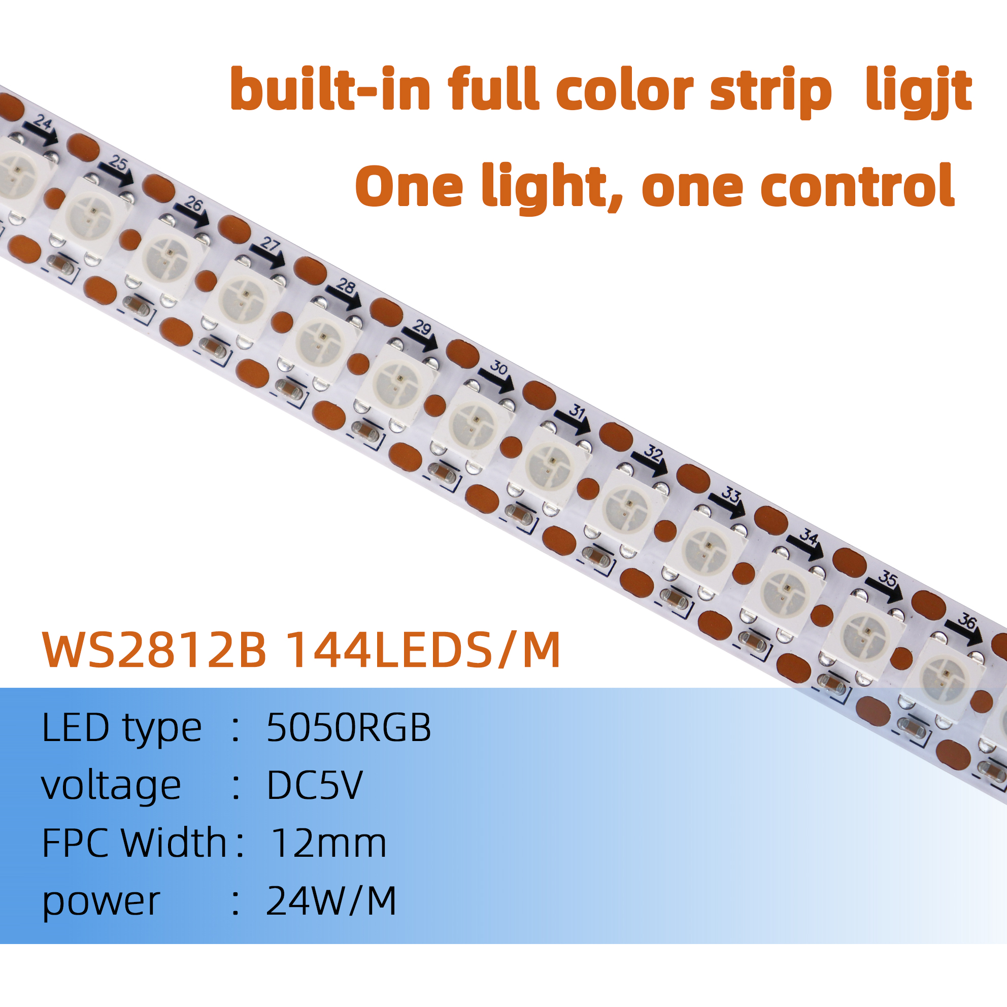 WS2812 RGB 144LEDs/metro
