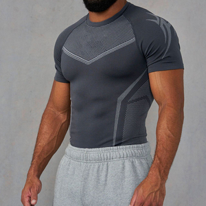 Camiseta Formal para Hombre de Marca Compartida, 280 g/m², Lisa, de Secado Rápido, Transpirable y Elástica, Corte Ajustado, Manga Regular, para Gimnasio - Product Image 2