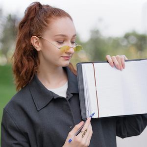 Vintage da mini du lịch của máy tính xách tay Refill 100 sheets dây đàn hồi A5 Quà Tặng - Product Image 4