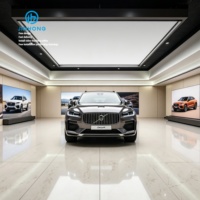Voiture beauté lumière de travail voiture show room logo tissu led boîte à lumière film souple suspendu boîte à lumière