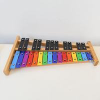 27 Keys Glockenspiel Xylophone Full Size 27 Note Colorful Wood Keys Educational for Adults & Kids