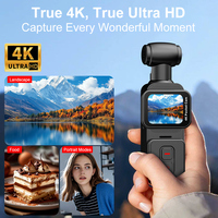 Caméra d'action sportive 4K, caméscope numérique de poche portable WiFi 270 °   Caméra de sport avec suivi du visage par rotation de l'objectif pour les vidéos de vlog