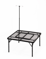 Table de foyer avec gril pour l'extérieur grand carré extérieur avec barbecue pour arrière-cour jardin patio Camping pique-nique