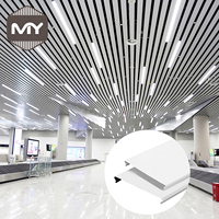 Plaque de plafond suspendu en alliage d'aluminium MEIYU, à clipser, ignifuge, pour hall d'aéroport