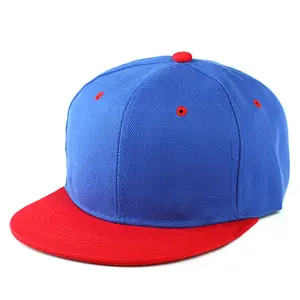 Ajustable simple dos tono plano Bill Hiphop sombrero blanco Snapbacks gorra de béisbol