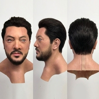 Masque facial en silicone réaliste pour simulation humaine, taille et couleur personnalisables, disponible en version OEM