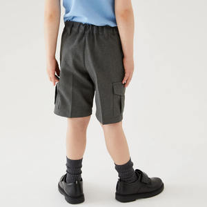 Custom Design <strong>Grey</strong> Kids Primary Boys Cargo <strong>School</strong> Uniform <strong>Shorts</strong> - Product Image 2