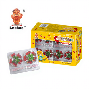 Caramelos de gelatina blandos con sabor variado en forma de <span class=keywords><strong>pizza</strong></span> de cereza, personalizados al por mayor con etiqueta privada, dulces y caramelos halal - Product Image 2