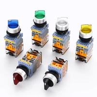 LA38-20 2/3 Tombol Tekan 22mm dengan LED Arus Maks 10A IP55 Terdaftar 380V untuk Penggunaan Industri