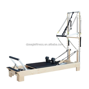 Pilates en bois de chêne avec équipement de tour Entraînement d'équilibre <span class=keywords><strong>Machine</strong></span> de réformateur de Pilates en bois avec demi-trapèze - Product Image 6