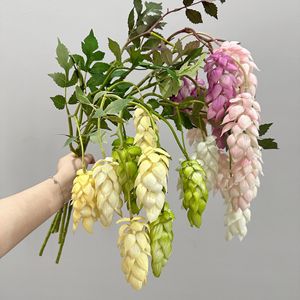ดอกไม้ประดิษฐ์ไดอันดูโอ ยางนิ่มสีเขียว กิ่งเดี่ยว สำหรับจัดดอกไม้ตกแต่ง - Product Image 4