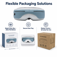 Masseur oculaire à compression d'air 4D OEM, rechargeable, avec thérapie thermique, soulage la sécheresse oculaire, réduit le stress, pliable, appareil intelligent pour le soin des yeux