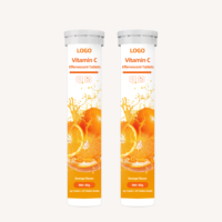 Fruitachtige vitamine C bruistabletten supplementen, laag in vet, energierijk, voor volwassenen, 4g