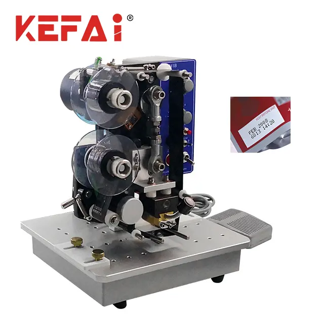 KEFAI半自動電気バッグコーディング日付プリンターポーチカラーリボン印刷機操作が簡単