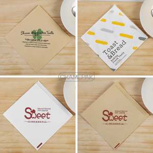 Sac en papier personnalisé à double poche ouverte, résistant à l'huile et à la graisse, pour pain, gaufres, hamburgers, sandwichs, beignets, en forme de triangle - Product Image 4