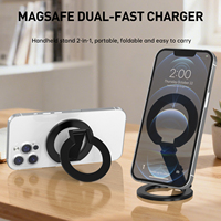 Support de téléphone portable universel pliable à 360° en alliage d'aluminium anti-corrosion avec aimant puissant et design personnalisé