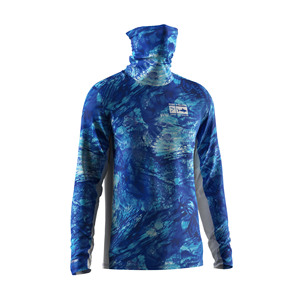 Camisa de Pesca Híbrida para Hombre con Máscara Facial Integrada y Paneles de Malla Ventilada para Clima Cálido, Pesca y Ciclismo - Product Image 3