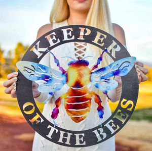 Abeille ferme Logo extérieur métal Art suspendu et Projection jardin décoration à la main abeille métal artisanat <span class=keywords><strong>pour</strong></span> les apiculteurs - Product Image 3