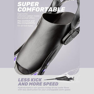 Профессиональные плавники для подводного плавания XIALE, технические регулируемые резиновые плавники с открытым каблуком, оборудование для плавания - Product Image 3