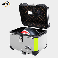 Vente en gros usine : Top case moto 45L en alliage d'aluminium avec autocollants décoratifs, boîte de rangement étanche pour amélioration