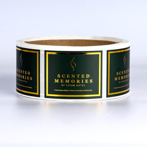 Tùy Chỉnh In Nước Hoa Sang Trọng Nhãn Chai Nhãn Dán Không Thấm Nước Dính Vinyl Dập Nổi Lá Vàng Parfum Cuộn Nhãn - Product Image 3