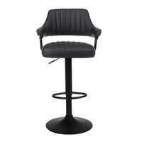 Tabourets de bar pivotants en cuir marron modernes pour comptoir de petit-déjeuner, réglables en hauteur