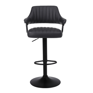 Modern Commercial Furnitures Swivel Leather <strong>Bar</strong> Stool <strong>Breakfast</strong> Counter Adjustable Brown Leather <strong>bar</strong> Stools Adjustable <strong>Height</strong> - Product Image 2