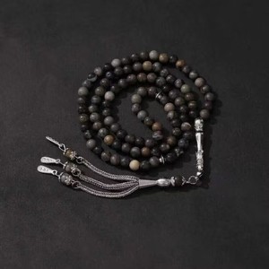 2024 MULTI Color 99 PCS Rhyolite Jasper Misbaha Islamic Prayer Beads Tasbih Tesbih <strong>MASBAHA</strong> - Product Image 2