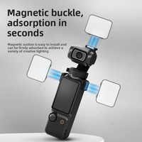 Lumière vidéo LED magnétique 3 couleurs, mini lumière d'appoint pour vlog, accessoires pour caméra d'action pour DJI Osmo Pocket 4 3 Creator Combo