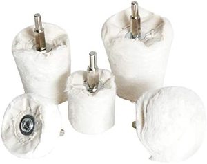 Bộ Đệm Đánh Bóng Bộ Đệm Bánh Xe Nỉ Trắng 5 Gói, Dụng Cụ Đánh Bóng Phù Hợp Cho Kim Loại Nhôm Thép Không Gỉ Crôm Gỗ - Product Image 2