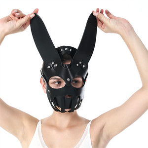 <span class=keywords><strong>Masque</strong></span> de <span class=keywords><strong>lapin</strong></span> <span class=keywords><strong>sexy</strong></span> en cuir noir pour jeux de rôle pour adultes, préliminaires sexuels, fête, <span class=keywords><strong>masque</strong></span> intégral - Product Image 3