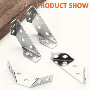 Supports triangulaires en acier inoxydable, 12 pièces, avec vis, pour renforcement des coins de meubles, utilisation en intérieur - Product Image 5