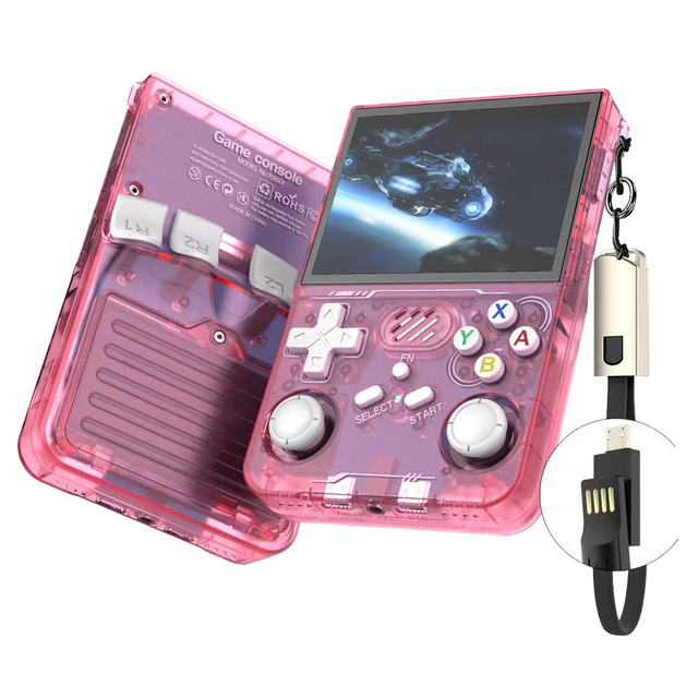 2025 Hot Retro Mini 3.5 Inch R36XX Portable Handheld Game Console 64GB Memory Pocket Max R36S Wi-Fi Communication Gift for Boys