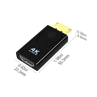 Adaptateur DisplayPort vers HDTV 4K Ultra HD, convertisseur vidéo DP mâle vers HDTV femelle, Plug and Play pour ordinateur portable, PC, moniteur, projecteur