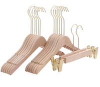 Cintre en bois de haute qualité, OEM et ODM, personnalisé, logo imprimé, avec cintre en bois doré Kindome
