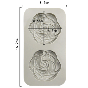812 Fabrieksvoorraad 2-delige Camelia-vormige gips aromatherapie tabletten, siliconen kaarsenvormen, cakegereedschap - Product Image 6
