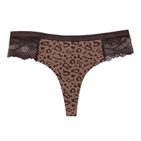 Grosir Celana Dalam Wanita Seksi Renda Splicing Leopard Bernapas Cepat Kering Katun Selangkangan Celana Thong