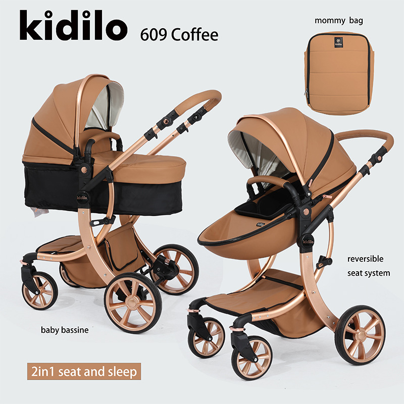 Kidilo 高景観ポータブルベビーカー 折りたたみ式 20kg対応 0-3歳用