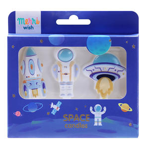 Merri augurio creativo cartone animato astronauta razzo astronave romantica festa decorazione e torta di compleanno candele per Diwali Halloween - Product Image 1