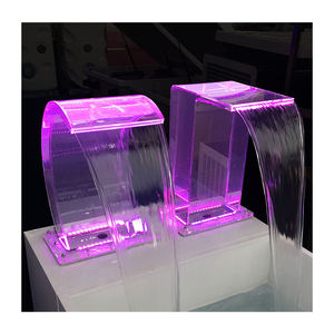 Fontaine décorative en acrylique LED, usine, haute transparence, éclairage de piscine, fontaine de cascade, forme de lune, <span class=keywords><strong>rectangulaire</strong></span>, nouveauté - Product Image 1