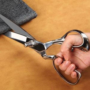 Ciseaux de couture pour couper le cuir, cisailles pour tailleurs, acier japonais, robustes, pour travaux manuels, tissu, qualité supérieure, 12 pouces, argent, OEM - Product Image 2