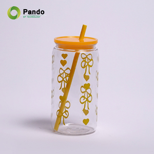 Bidon en plastique réutilisable Offre Spéciale de 16oz pour des pots de maçon d'enfants <span class=keywords><strong>tasse</strong></span> acrylique de pp avec le couvercle et la paille pour des enfants - Product Image 6
